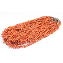 OFERTA : coliere de coral natural, rosu-somon. Italia. anii ' 50